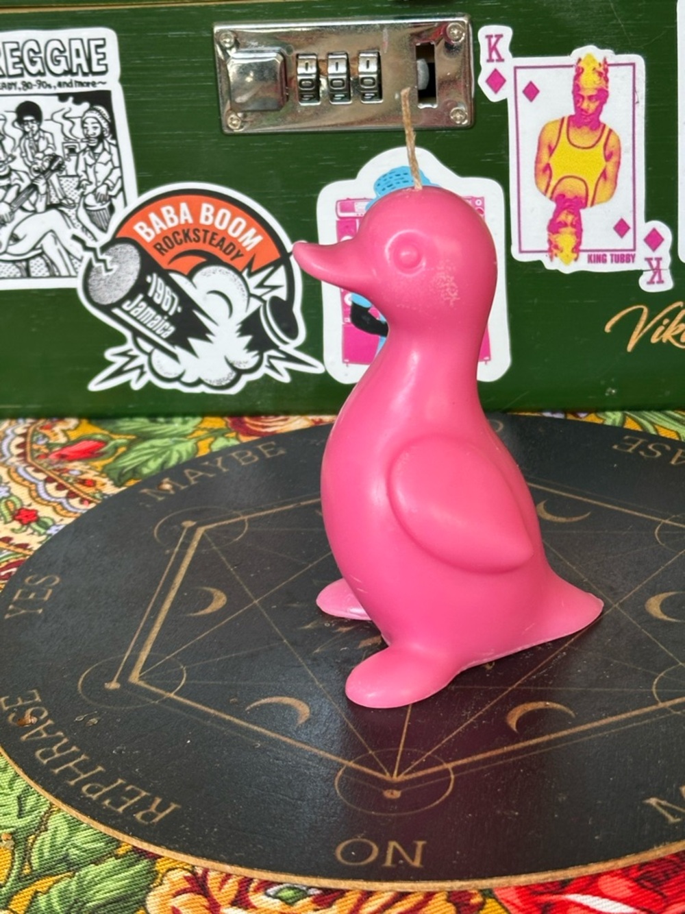 Pink Duck Candle